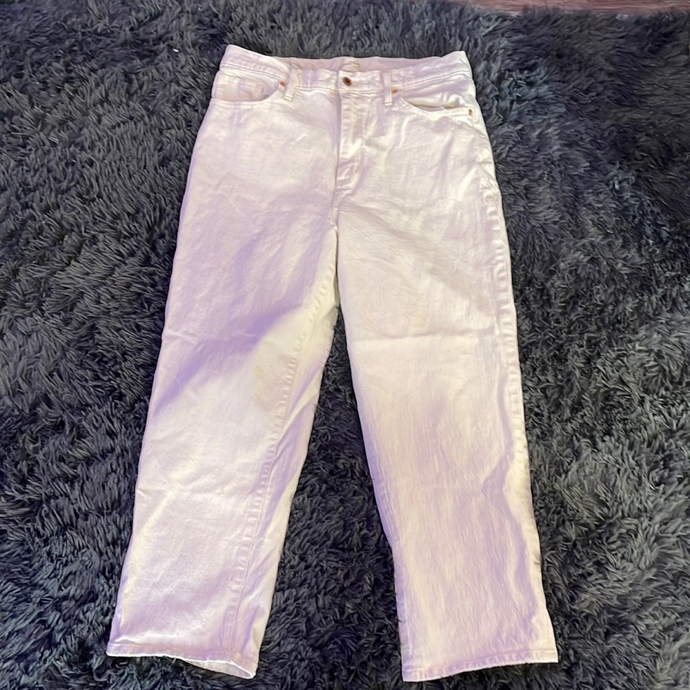 Vintage straight size 14 white jeans